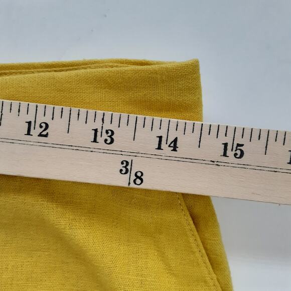 Banana Republic Linen Blend High Rise Shorts Wide Leg Golden Yellow Womens 6 - Picture 7 of 10